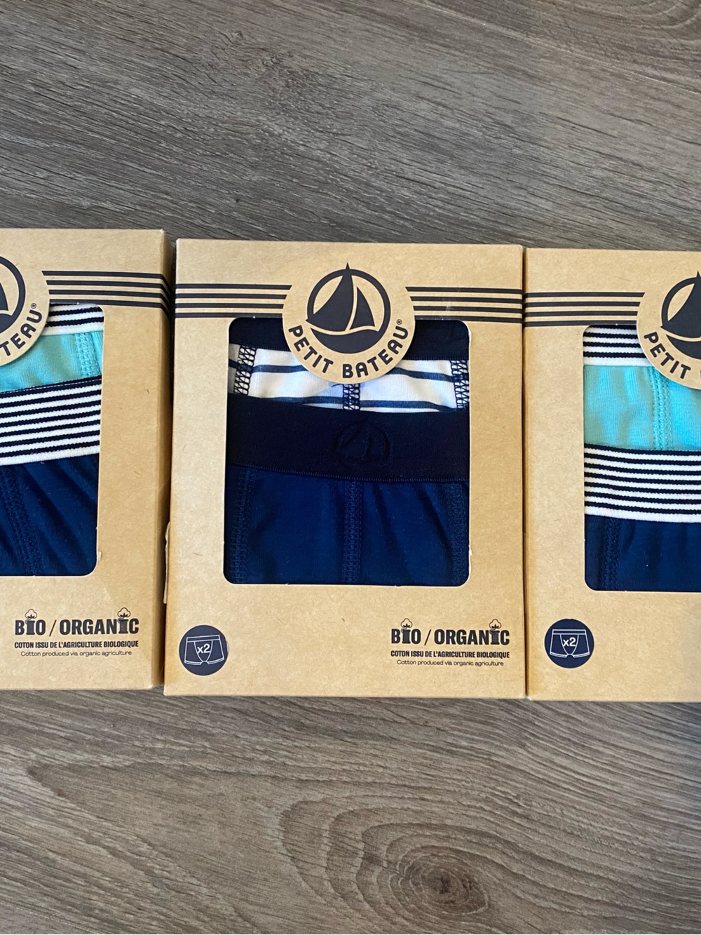 Petit Bateau organic cotton boxers for boys